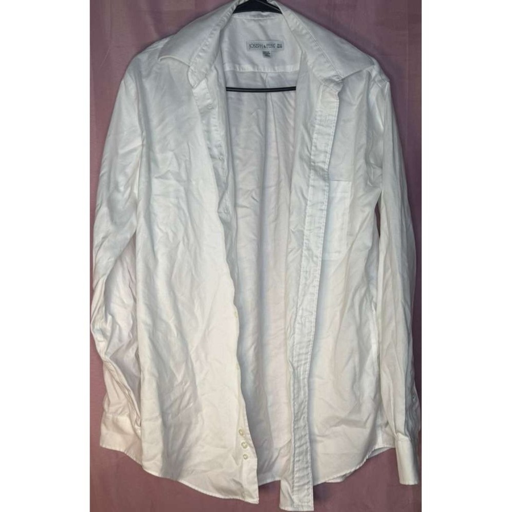 Joseph & Feiss White Dress Shirt 15 1/2 (15.5) 34/35 100% Cotton Pockets